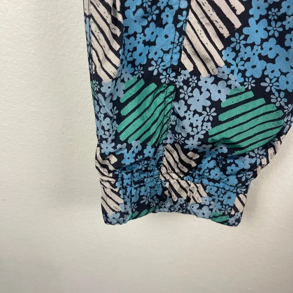 Free People Movement The Way Home Printed Joggers Womens Small Blue Green Floral